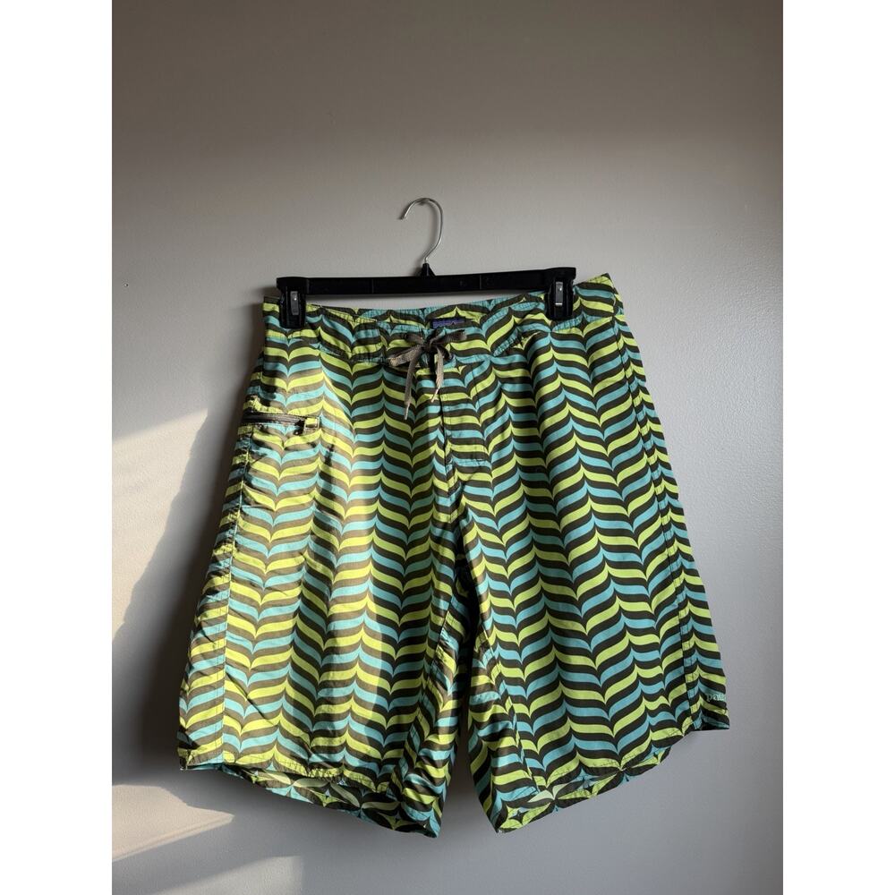 Patagonia Men's Nylon Board Shorts Green Size 33 X 10